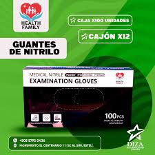 Guantes de examen de nitrilo médico S,M,L,XL