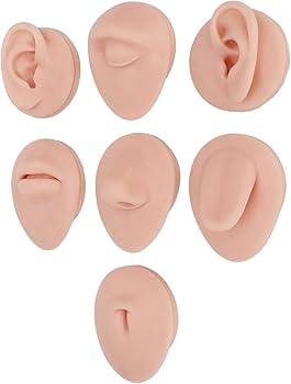 modelos de silicona 3D con soporte acrílico para la práctica de piercings - Image 5