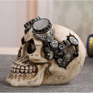 figura decorativa de calavera estilo Steampunk