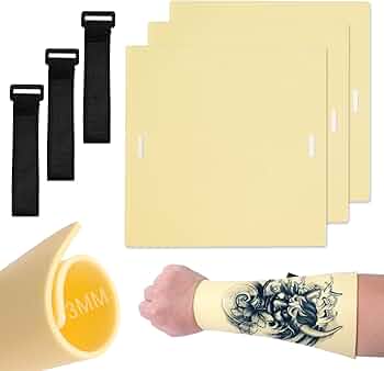 piel sintética de silicona para práctica de tatuajes con correa elástica 3 MM